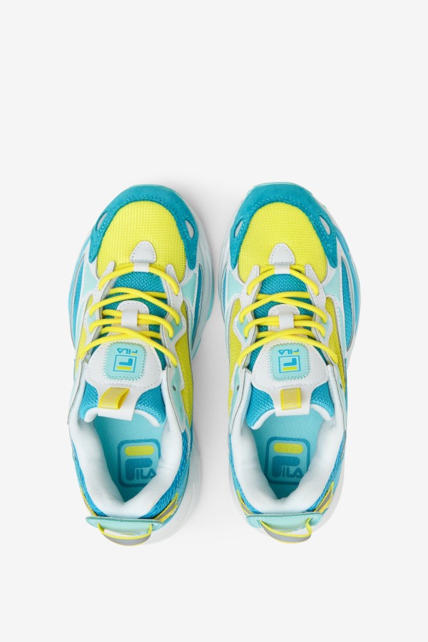 Big Kids\' Ray Tracer Apex Fila Outlets Celandine/Blue/Blue