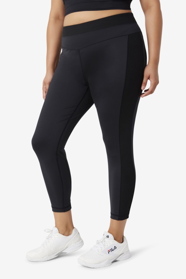 Black Fila Outlets Forza Texture High Waist Legging