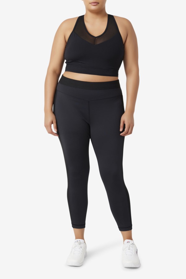 Black Fila Outlets Forza Texture High Waist Legging