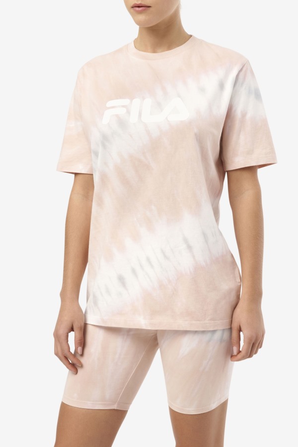 Gardenia/White/Belgian Block Alivia Tie Dye Tee Fila Outlets