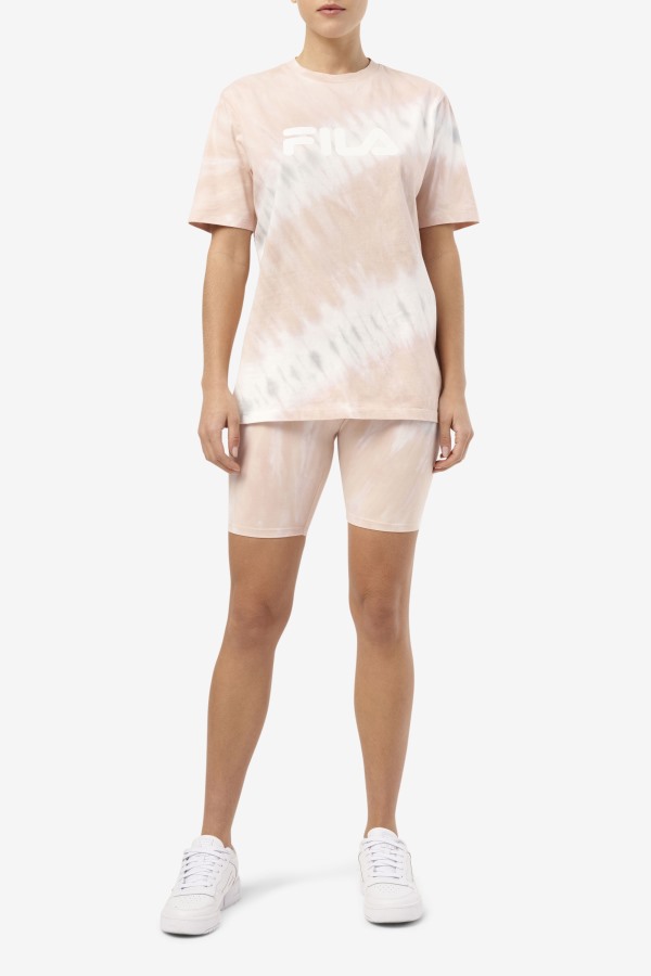 Gardenia/White/Belgian Block Alivia Tie Dye Tee Fila Outlets