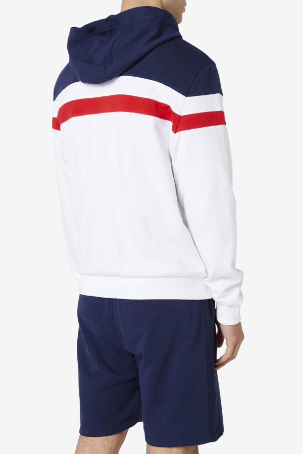 White/Navy/Red Fila Outlets Arlo Hoodie