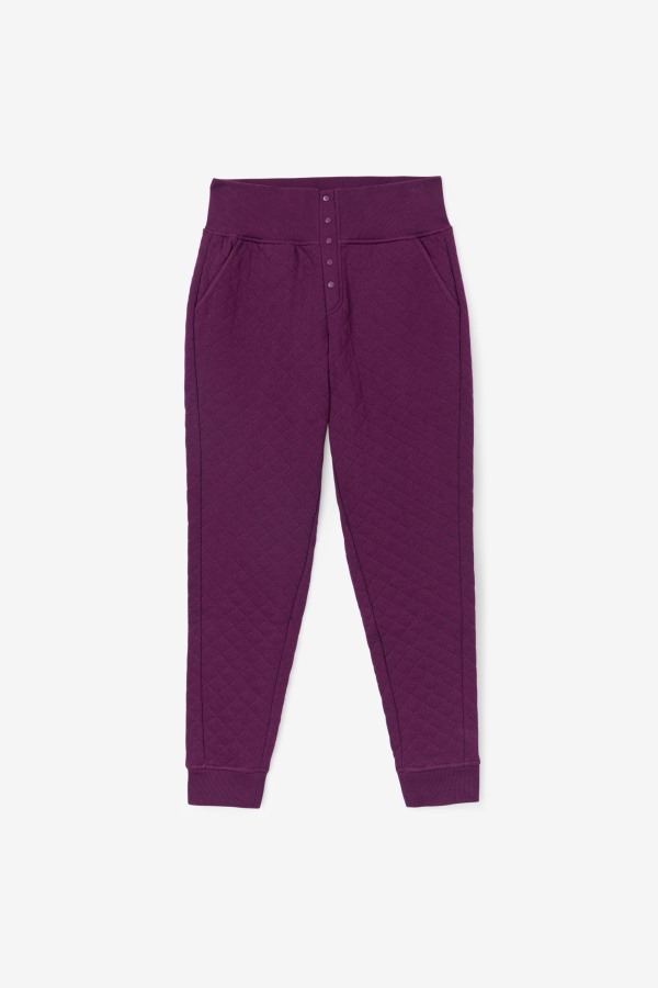 Finley High Rise Quilted Jogger Pickled Beet/Crocus Petal Fila Outlets