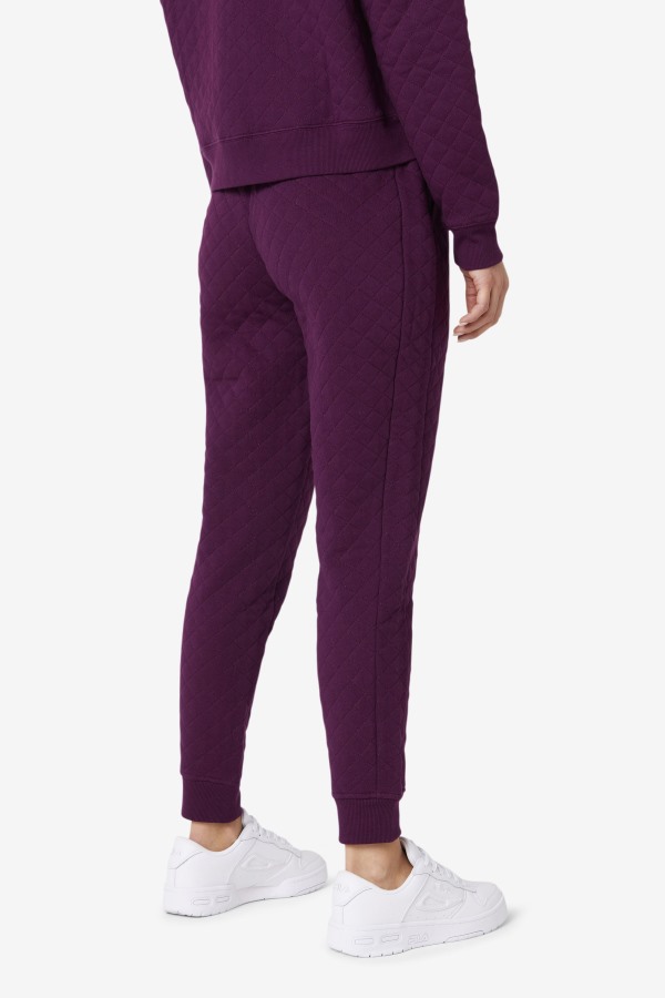 Finley High Rise Quilted Jogger Pickled Beet/Crocus Petal Fila Outlets