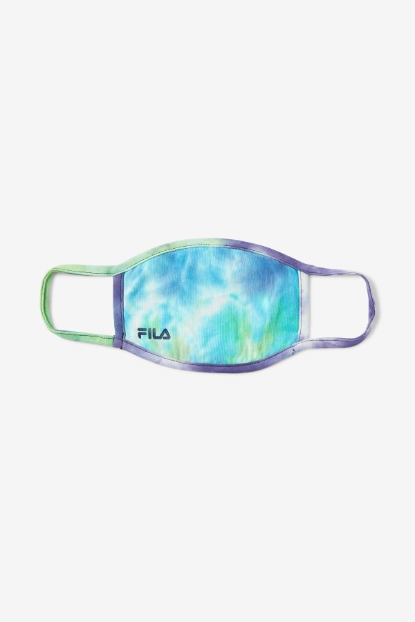 Blue Tie Dye Face Mask Fila Outlets Blue Aqua Tie Dye