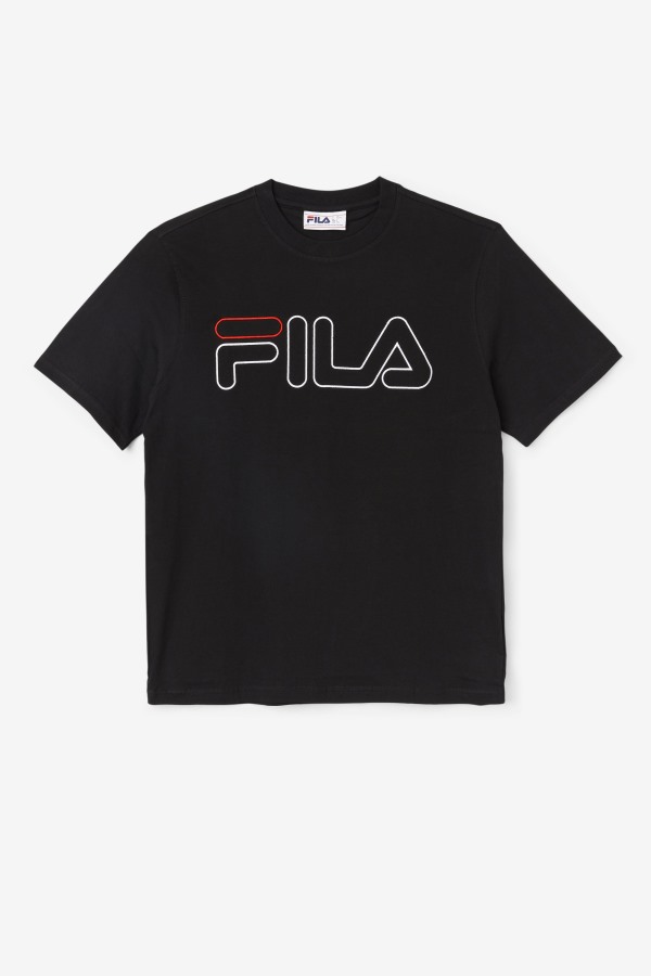 Black/White/Red borough tee Fila Outlets