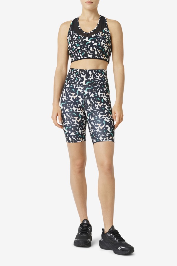 Uplift Racerback Bra Top Fila Outlets Black Animal