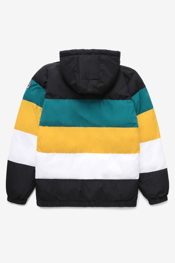 Black/Harbour Blue/Gold Fila Outlets giovanni puffa jacket