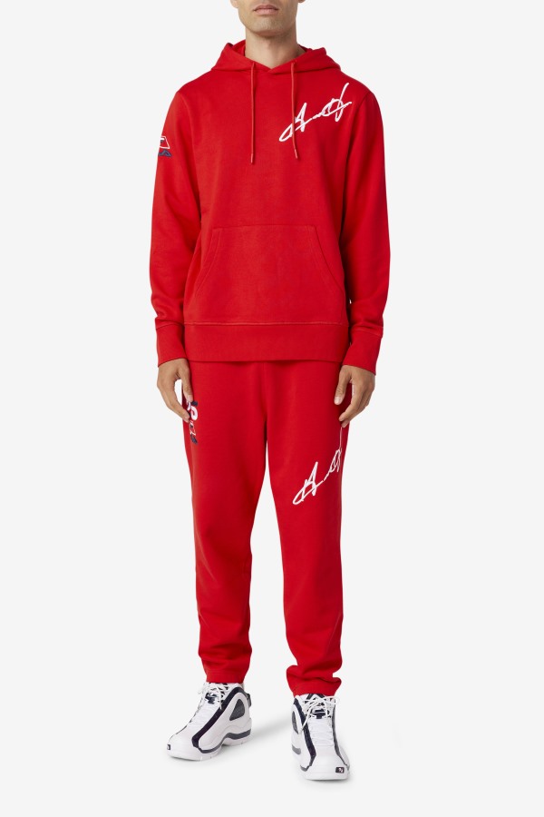 Fila Outlets Grant Hill Lazarus Hoodie Red
