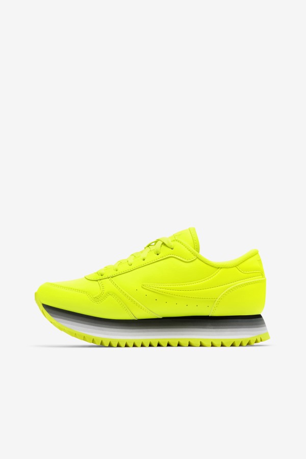 Women\'s Orbit Stripe Fila Outlets Yellow/Black/Brilliant White