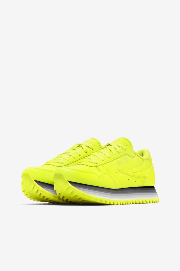 Women\'s Orbit Stripe Fila Outlets Yellow/Black/Brilliant White