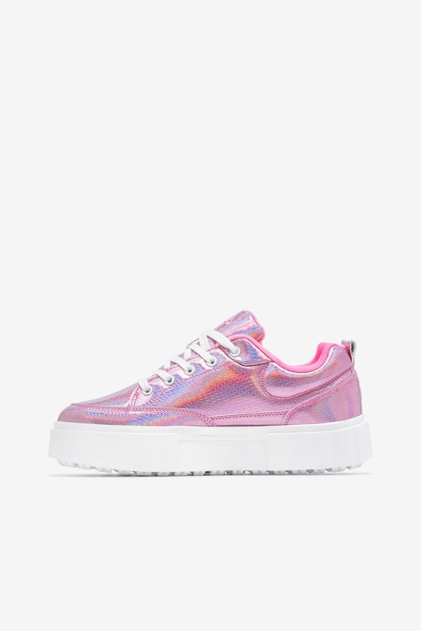 Cotton Candy/White Fila Outlets Women\'s Sandblast Iridescent Snake