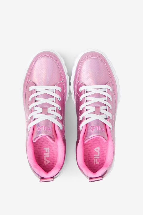 Cotton Candy/White Fila Outlets Women\'s Sandblast Iridescent Snake