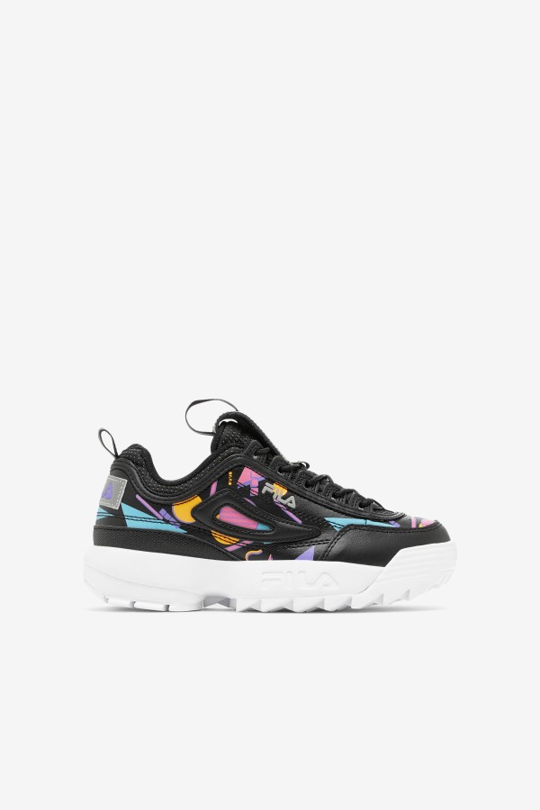 Fila Outlets Big Kids' Disruptor 2 Premium Black/Bubblegum/White