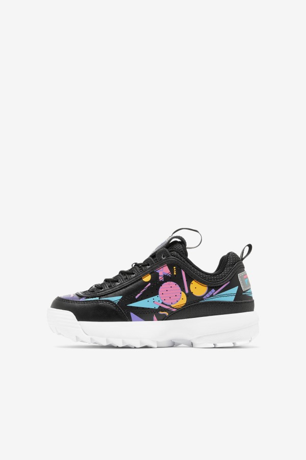 Fila Outlets Big Kids\' Disruptor 2 Premium Black/Bubblegum/White