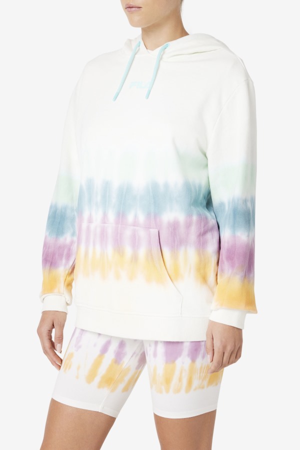 Aerolynn Tie Dye Hoodie White Tie Dye Fila Outlets