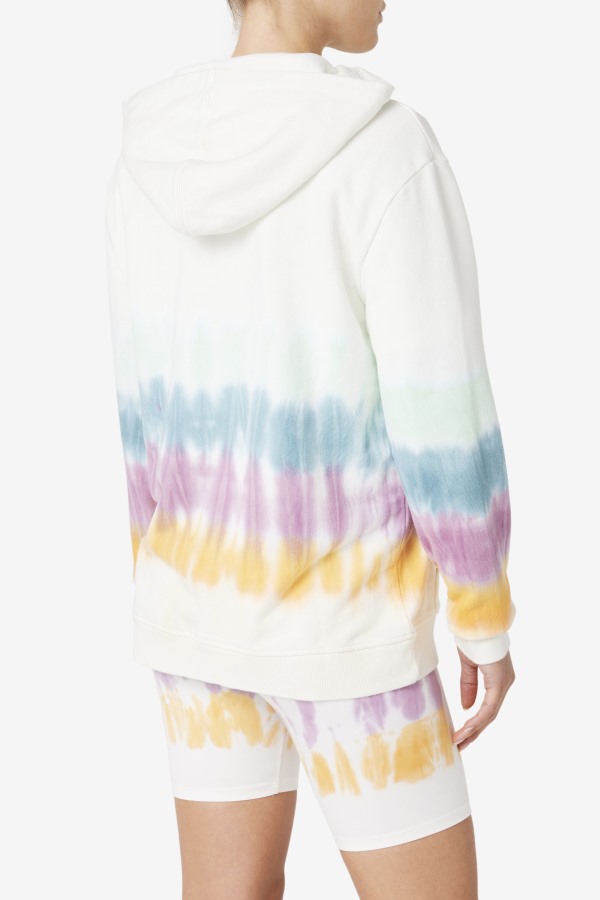 Aerolynn Tie Dye Hoodie White Tie Dye Fila Outlets