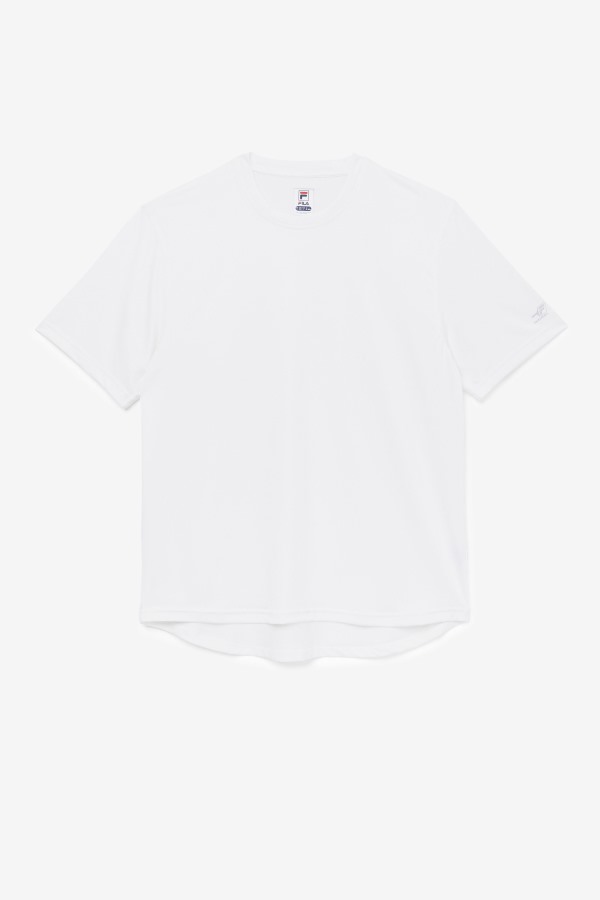 White Pickleball Scallop Hem Crew Fila Outlets