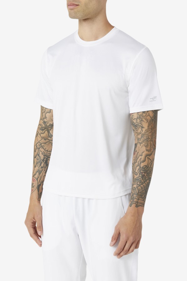 White Pickleball Scallop Hem Crew Fila Outlets