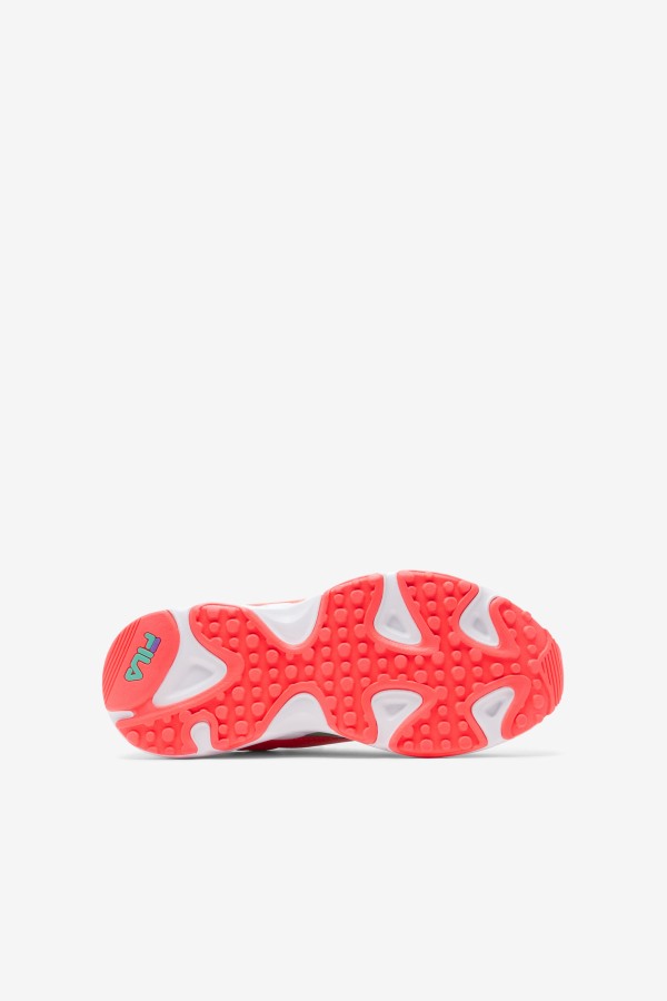 Fila Outlets Little Kids\' Ray Tracer Apex White/Fiery Coral/Purple