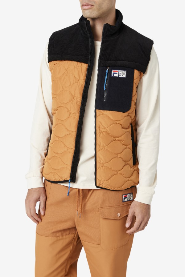 Adobe/Black Fila Outlets Crag Vest