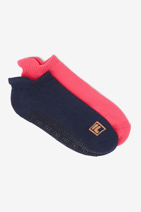 Bubblegum Pink Women's No Show Grip Sock 2-Pack Fila Outlets