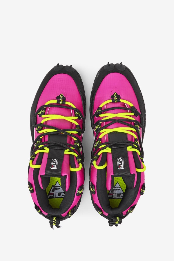 Women\'s Grant Hill 1 x Trailpacer Pink Glow/Black/Yellow Fila Outlets