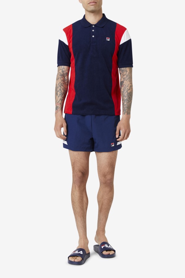 Fila Outlets Astro Terry Polo Navy/Red/White