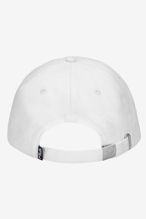 White Fila Outlets Embroidered Logo Baseball Hat