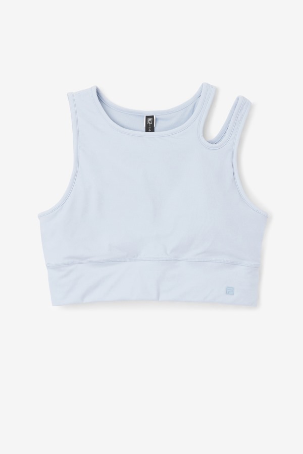 Uplift Slice Crop Bra Top Fila Outlets Blue Fog