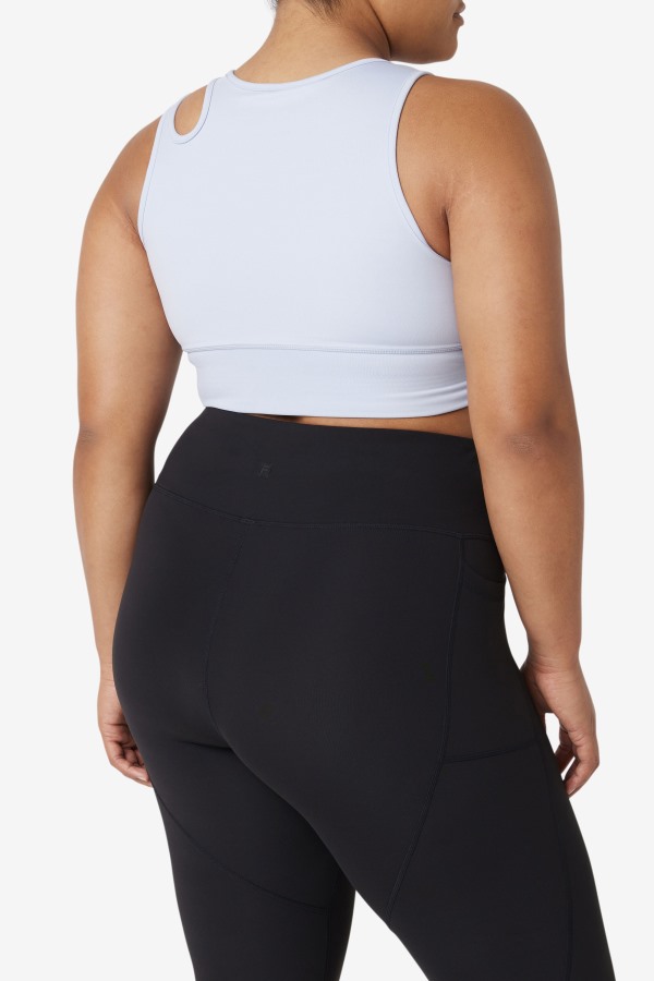 Uplift Slice Crop Bra Top Fila Outlets Blue Fog