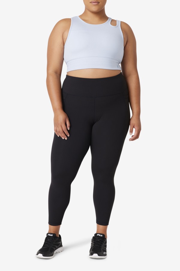 Uplift Slice Crop Bra Top Fila Outlets Blue Fog