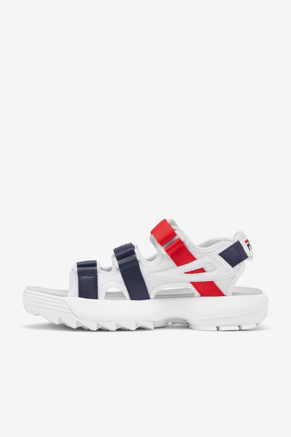 Fila Outlets Men\'s Disruptor Sandal White/Navy/Red
