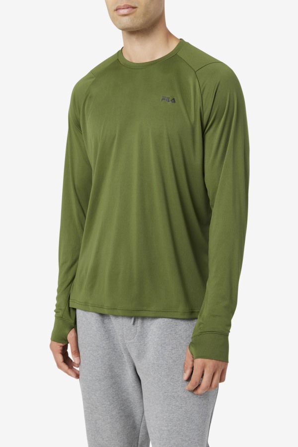 Jazam Long Sleeve Crew Chive/Black Fila Outlets