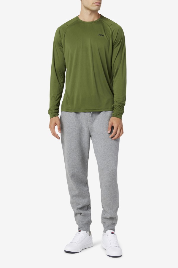Jazam Long Sleeve Crew Chive/Black Fila Outlets