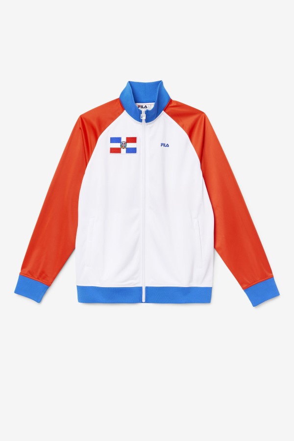 Dominican Republic Track Jacket Fila Outlets Fiery Red/White/Blue