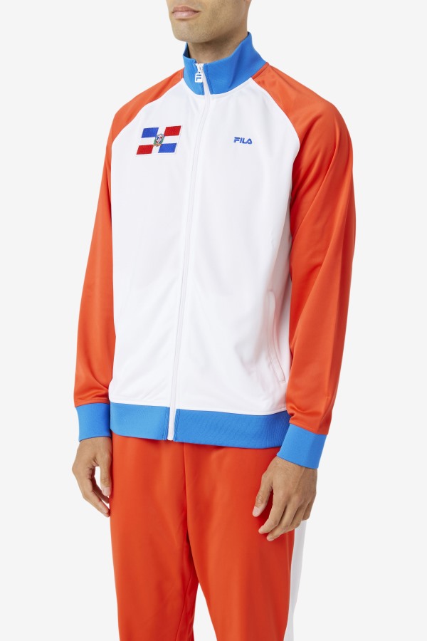 Dominican Republic Track Jacket Fila Outlets Fiery Red/White/Blue