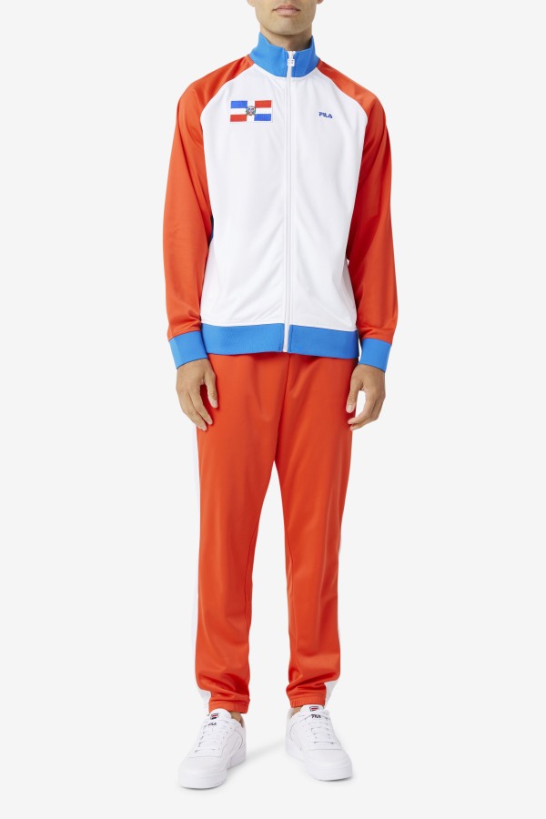 Dominican Republic Track Jacket Fila Outlets Fiery Red/White/Blue
