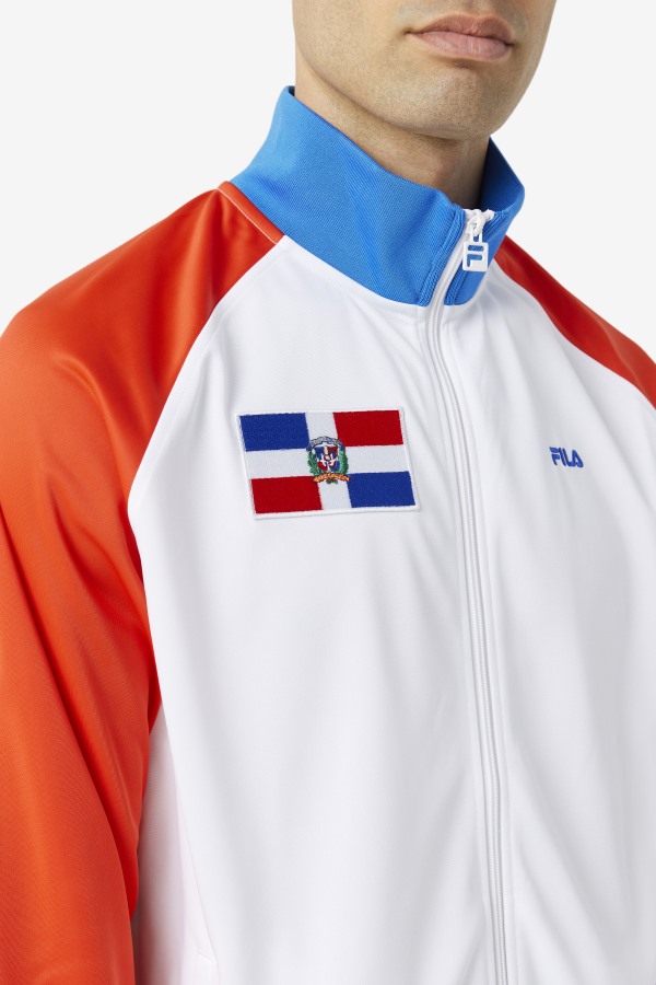 Dominican Republic Track Jacket Fila Outlets Fiery Red/White/Blue