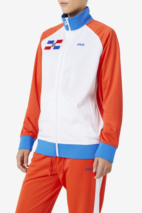 Dominican Republic Track Jacket Fila Outlets Fiery Red/White/Blue