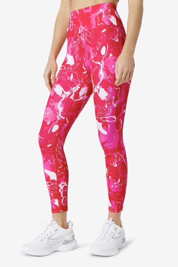 Fila Outlets Forza Sleek 7/8 Leggings Pink Marble