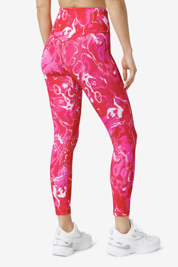 Fila Outlets Forza Sleek 7/8 Leggings Pink Marble