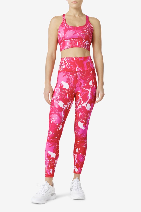 Fila Outlets Forza Sleek 7/8 Leggings Pink Marble