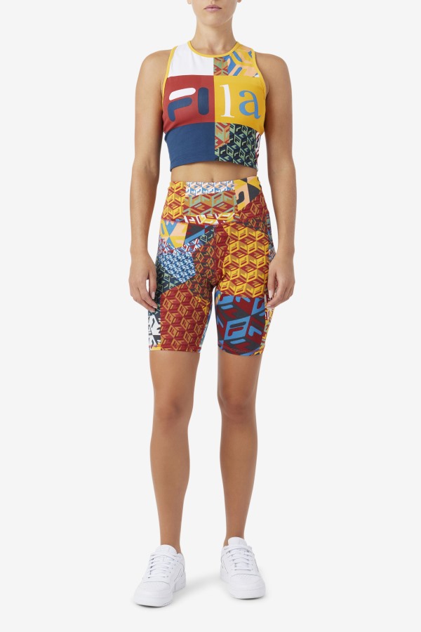 Ocean/Yellow/Whitee Elowen Bike Short Fila Outlets