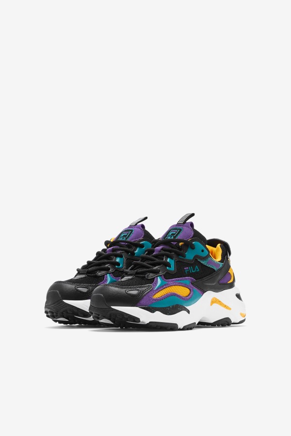 Black/Purple/White Little Kids\' Ray tracer Apex Fila Outlets
