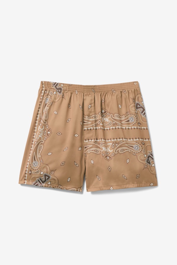 2Pac Bandana Print Boxer Fila Outlets Tobacco Brown/White