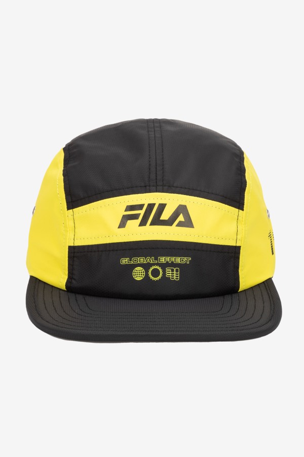 5 Panel Camper Hat Fila Outlets Lime Punch/Black