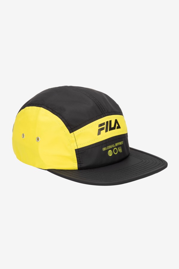 5 Panel Camper Hat Fila Outlets Lime Punch/Black