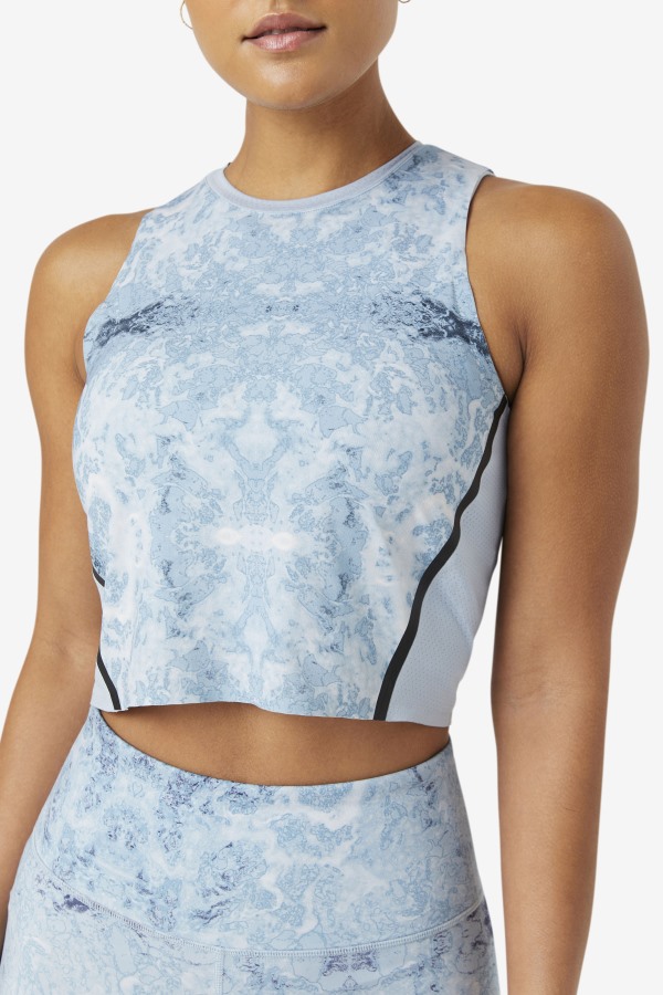 Uplift Athletic Crop Top Blue Fog/Black Fila Outlets