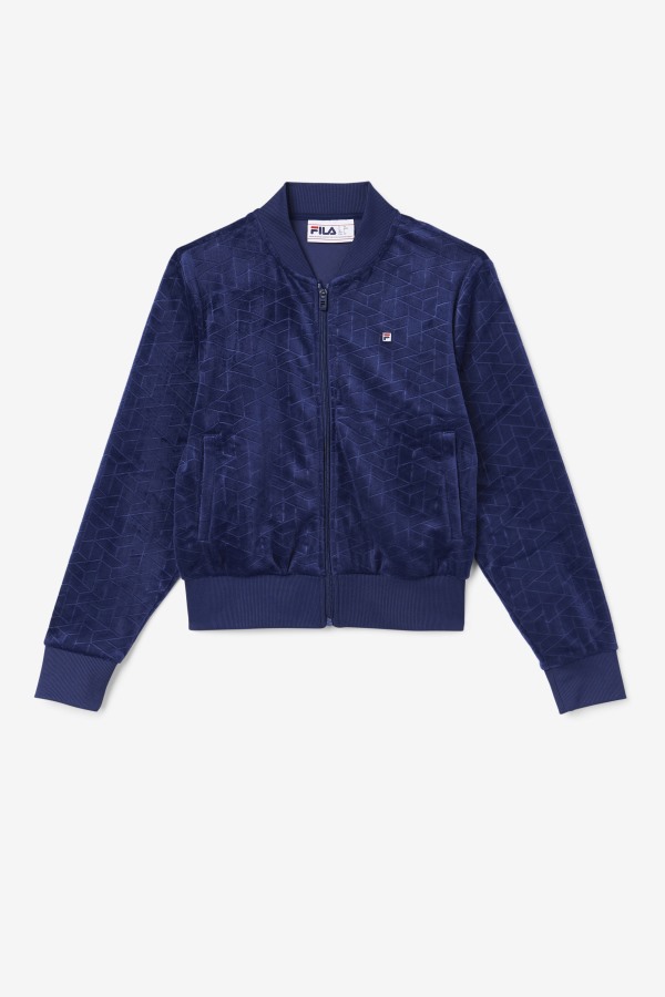 Zenaida Velour Track Jacket Navy Fila Outlets